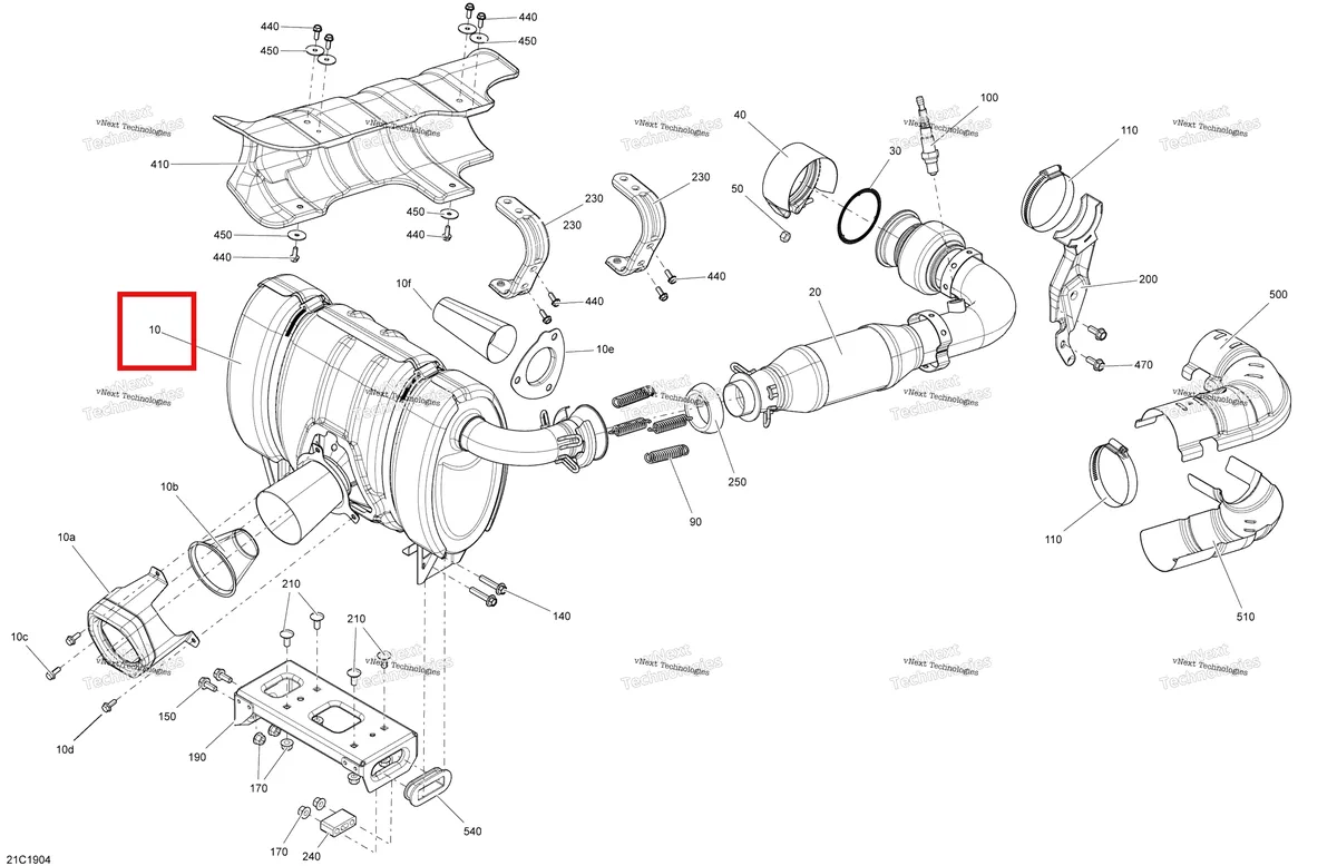 Деталь 707601731 на схеме узла 2019 Can-Am Maverick Turbo Exhaust - Turbo