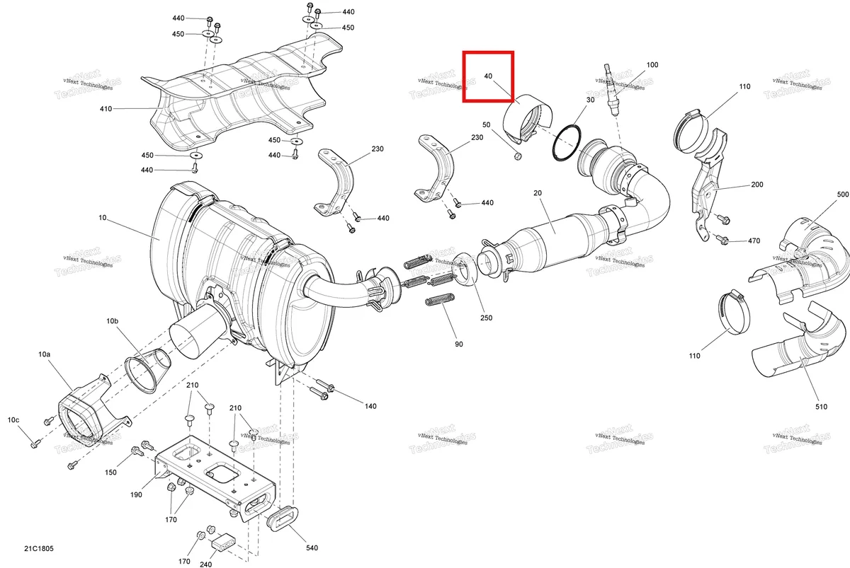 Деталь 707601764 на схеме узла 2018 Can-Am Maverick X3 Turbo - XMR Exhaust System - All Package