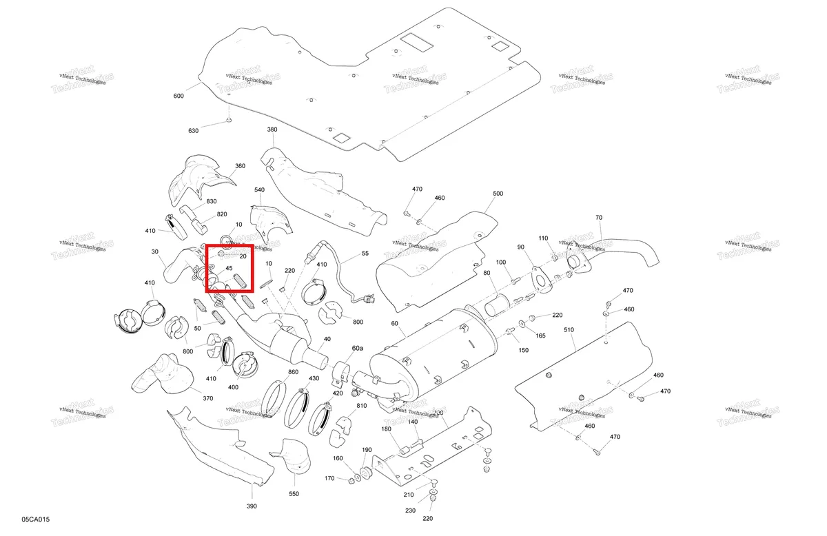 Деталь 707601814 на схеме узла 2021 Can-Am Traxter HD8 - DPS - CE Engine - Exhaust