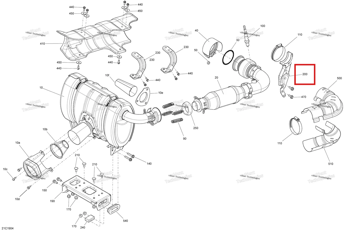Деталь 707601842 на схеме узла 2019 Can-Am Maverick Turbo Exhaust - Turbo