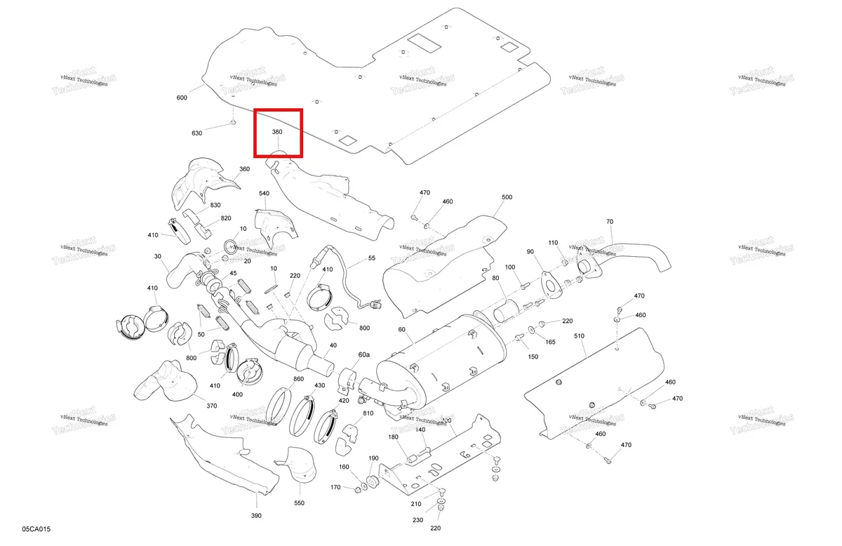 Деталь 707601925 на схеме узла 2021 Can-Am Traxter HD8 - DPS - CE Engine - Exhaust