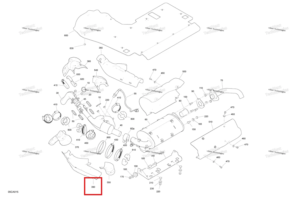 Деталь 707601926 на схеме узла 2021 Can-Am Traxter HD8 - DPS - CE Engine - Exhaust