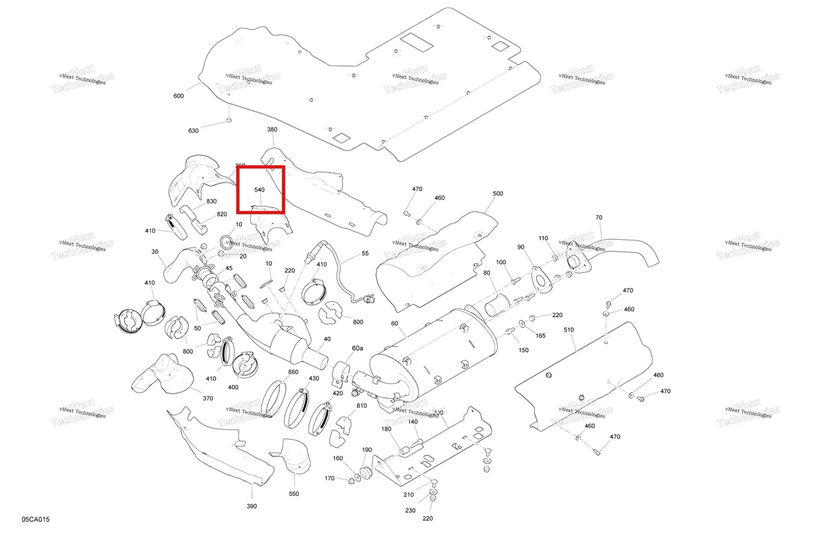 Деталь 707601927 на схеме узла 2021 Can-Am Traxter HD8 - DPS - CE Engine - Exhaust