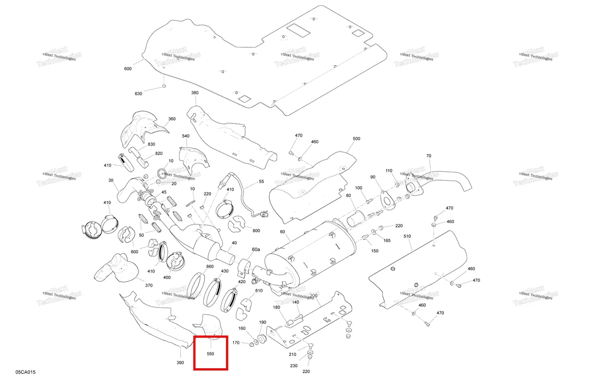 Деталь 707601928 на схеме узла 2021 Can-Am Traxter HD8 - DPS - CE Engine - Exhaust