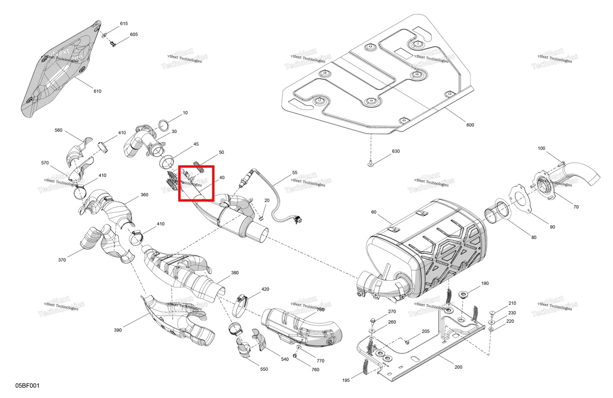 Деталь 707602043 на схеме узла 2026 Can-Am Commander - 1000R EFI - DPS - 6PTB - Compass Green - 60