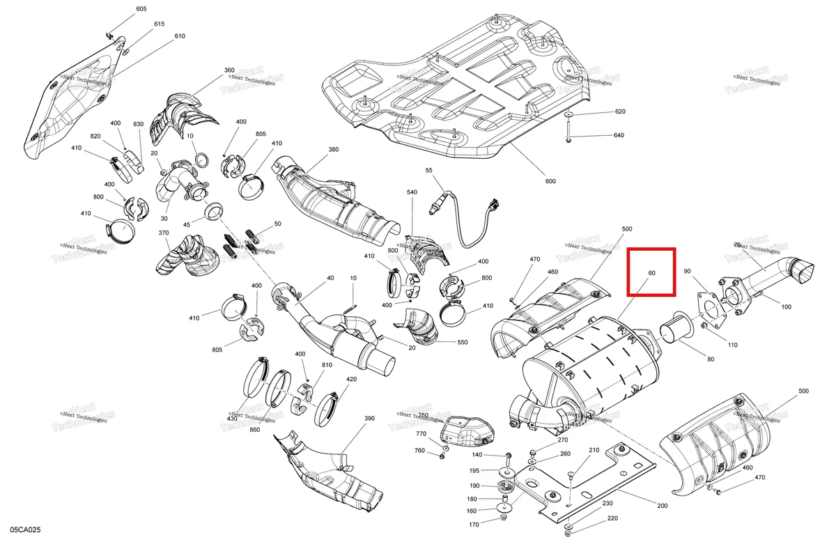 Деталь 707602048 на схеме узла 2021 Can-Am Maverick Sport 1000R - XXC Engine - Exhaust