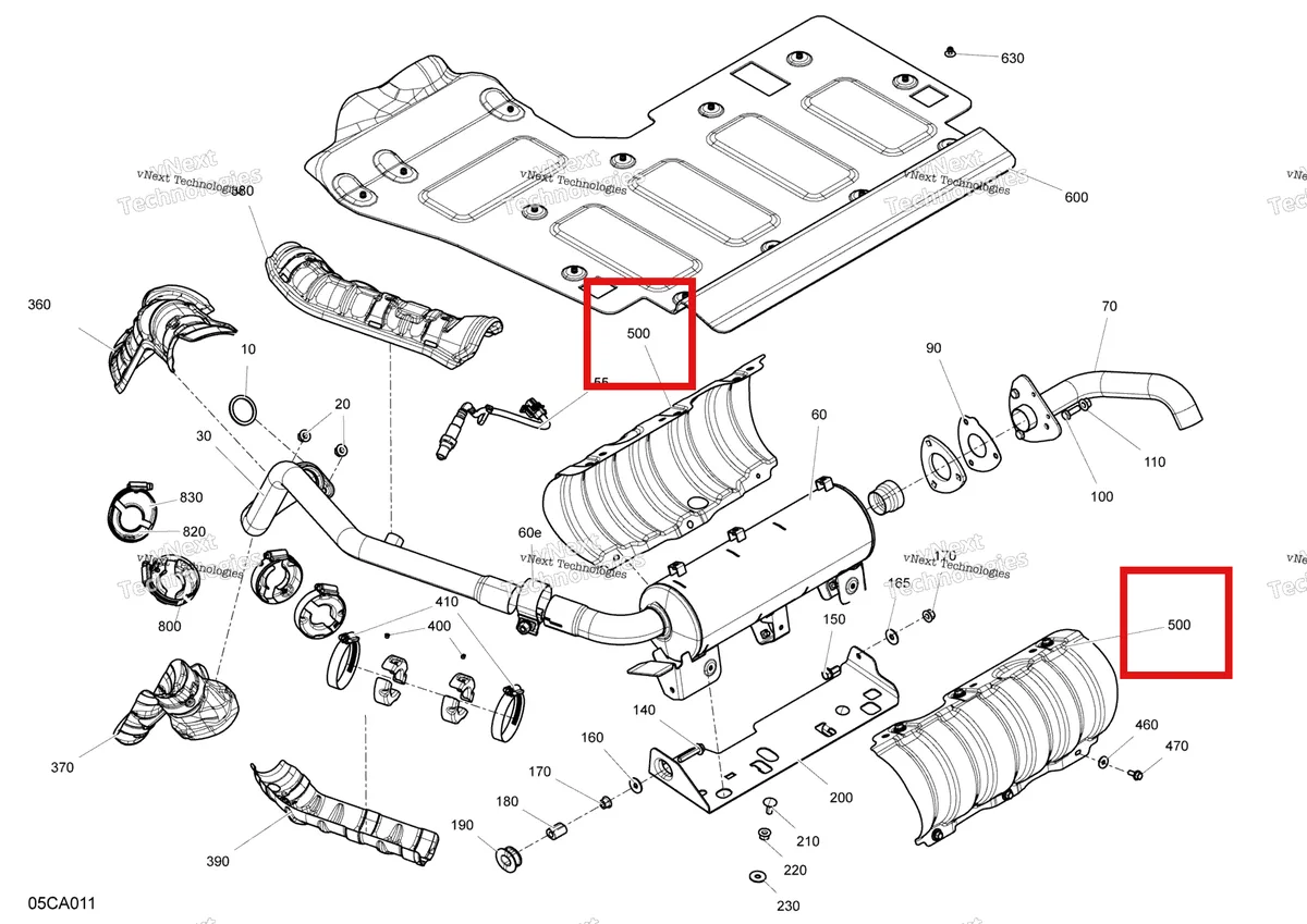 Деталь 707602057 на схеме узла 2021 Can-Am Defender HD5 - BASE DPS Engine - Exhaust