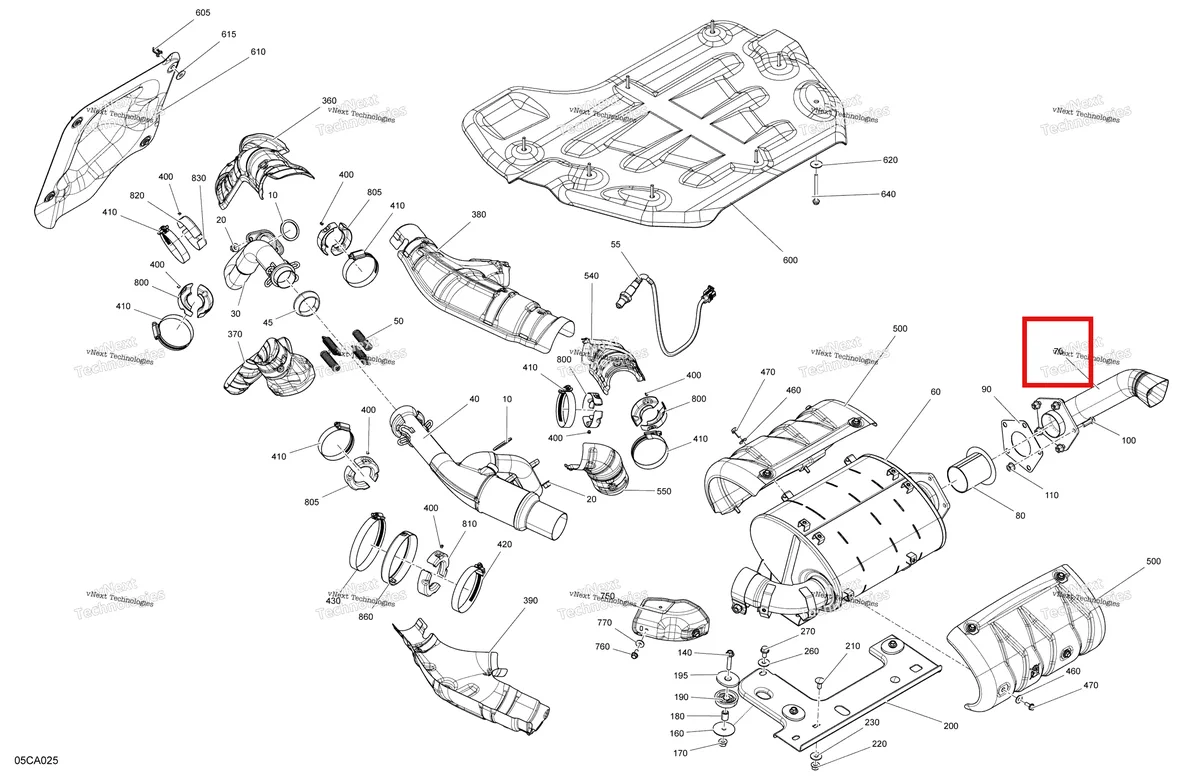 Деталь 707602097 на схеме узла 2021 Can-Am Maverick Sport 1000R - XXC Engine - Exhaust