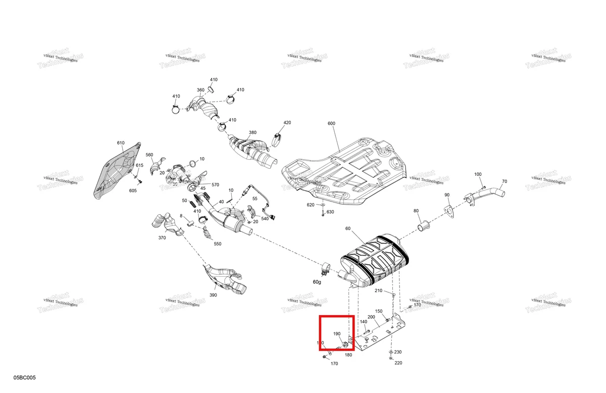 Деталь 707602102 на схеме узла 2023 Can-Am Maverick Trail 1000 - DPS Engine - Exhaust