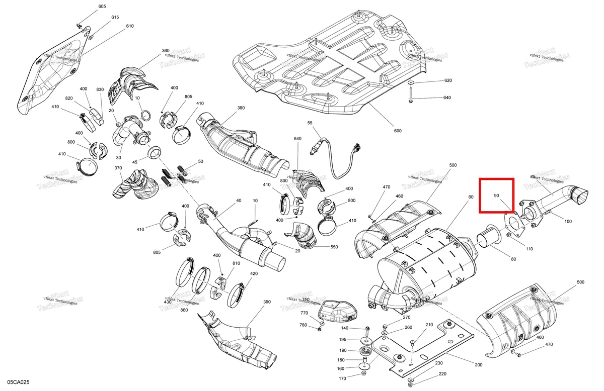 Деталь 707602134 на схеме узла 2021 Can-Am Maverick Sport 1000R - XXC Engine - Exhaust