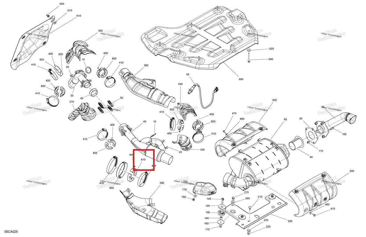 Деталь 707602140 на схеме узла 2021 Can-Am Maverick Sport 1000R - XXC Engine - Exhaust