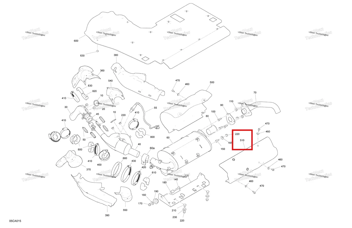 Деталь 707602170 на схеме узла 2021 Can-Am Traxter HD8 - DPS - CE Engine - Exhaust