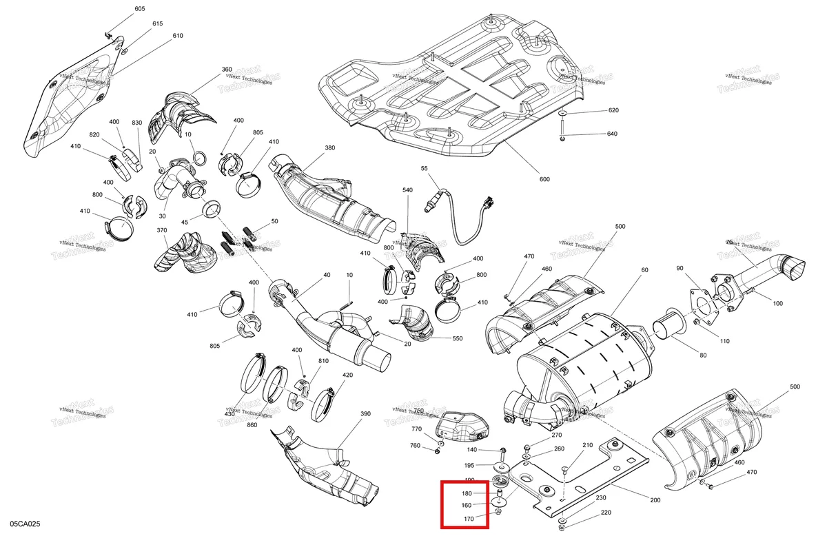 Деталь 707602306 на схеме узла 2021 Can-Am Maverick Sport 1000R - XXC Engine - Exhaust
