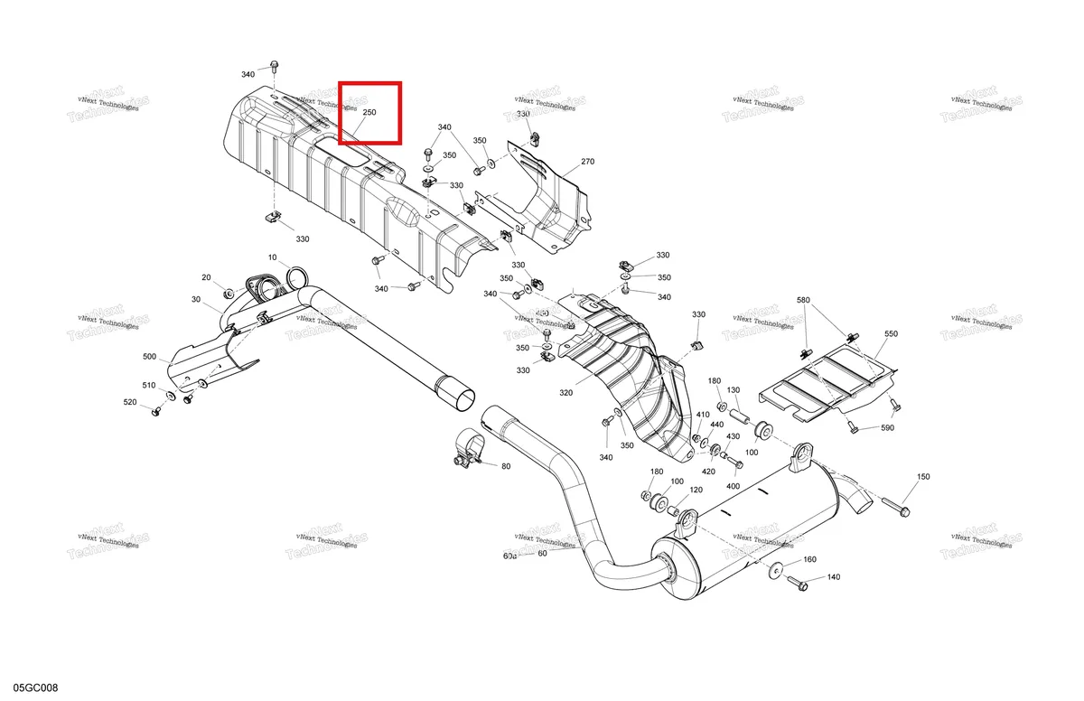Деталь 707602862 на схеме узла 2023 Can-Am Outlander 450 EFI - STD Engine - Exhaust