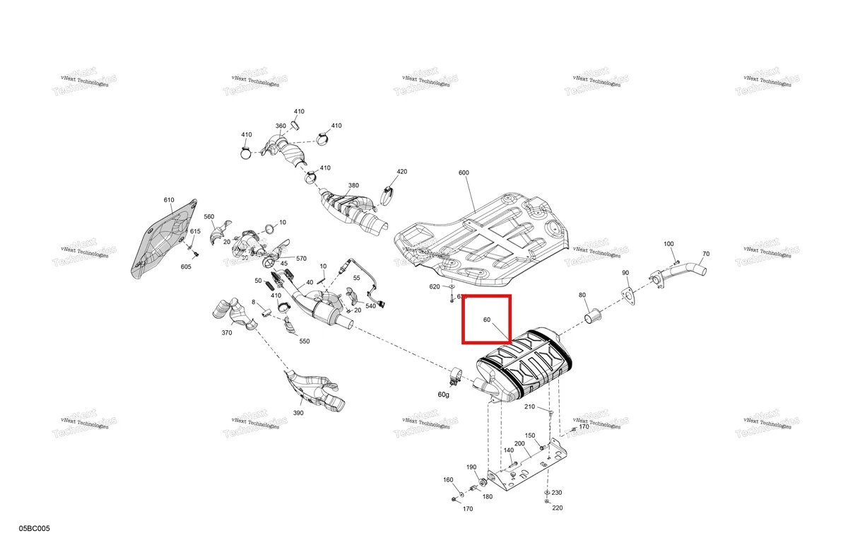 Деталь 707603289 на схеме узла 2023 Can-Am Maverick Trail 1000 - DPS Engine - Exhaust