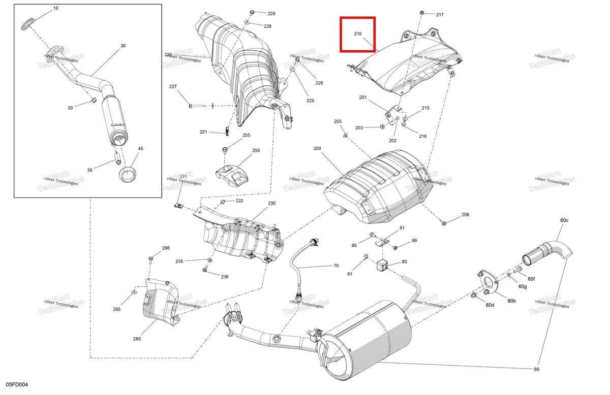 Деталь 707603709 на схеме узла 2024 Can-Am Outlander Max 700 4X4 - 1WRB - DPS Package - Legion Red Engine - Exhaust
