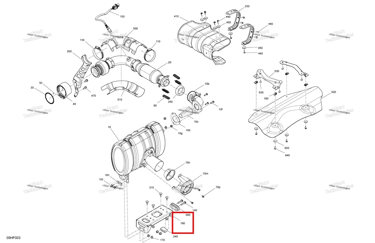 Деталь 707603756 (Выпуск опора Can-Am Maverick Turbo RR XRS (2026) (707603756)) на схеме узла 2026 Can-Am Maverick Max - TURBO RR - XMR - 7ZTA - Loft Green Satin - 72