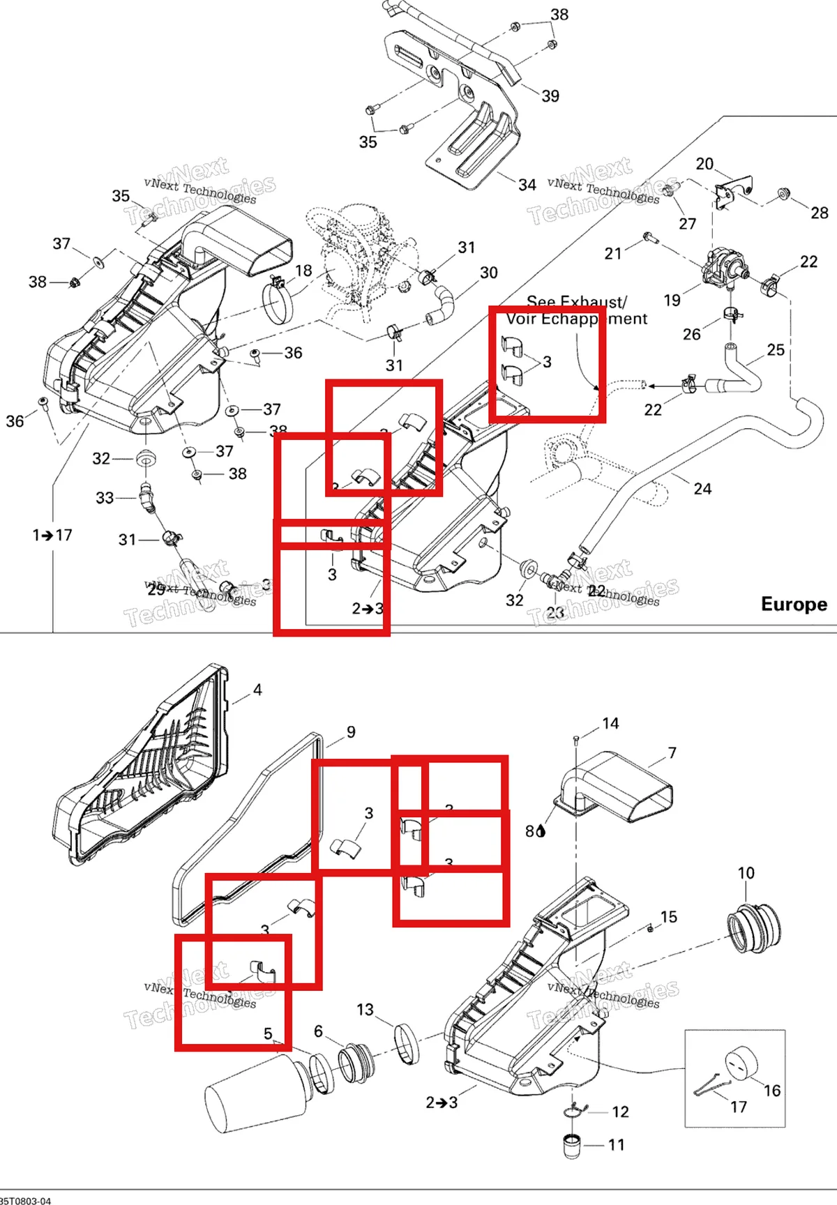 Деталь 707800079 на схеме узла 2008 Can-Am Outlander MAX 400 STD Air Intake