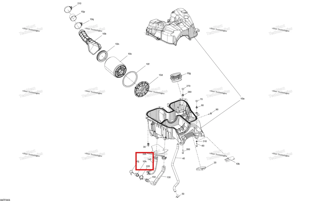 Деталь 707800080 на схеме узла 2026 Can-Am RENEGADE - 4X4 - XMR - 1000R EFI - 5UTA - Hyper Silver Engine - Air Intake