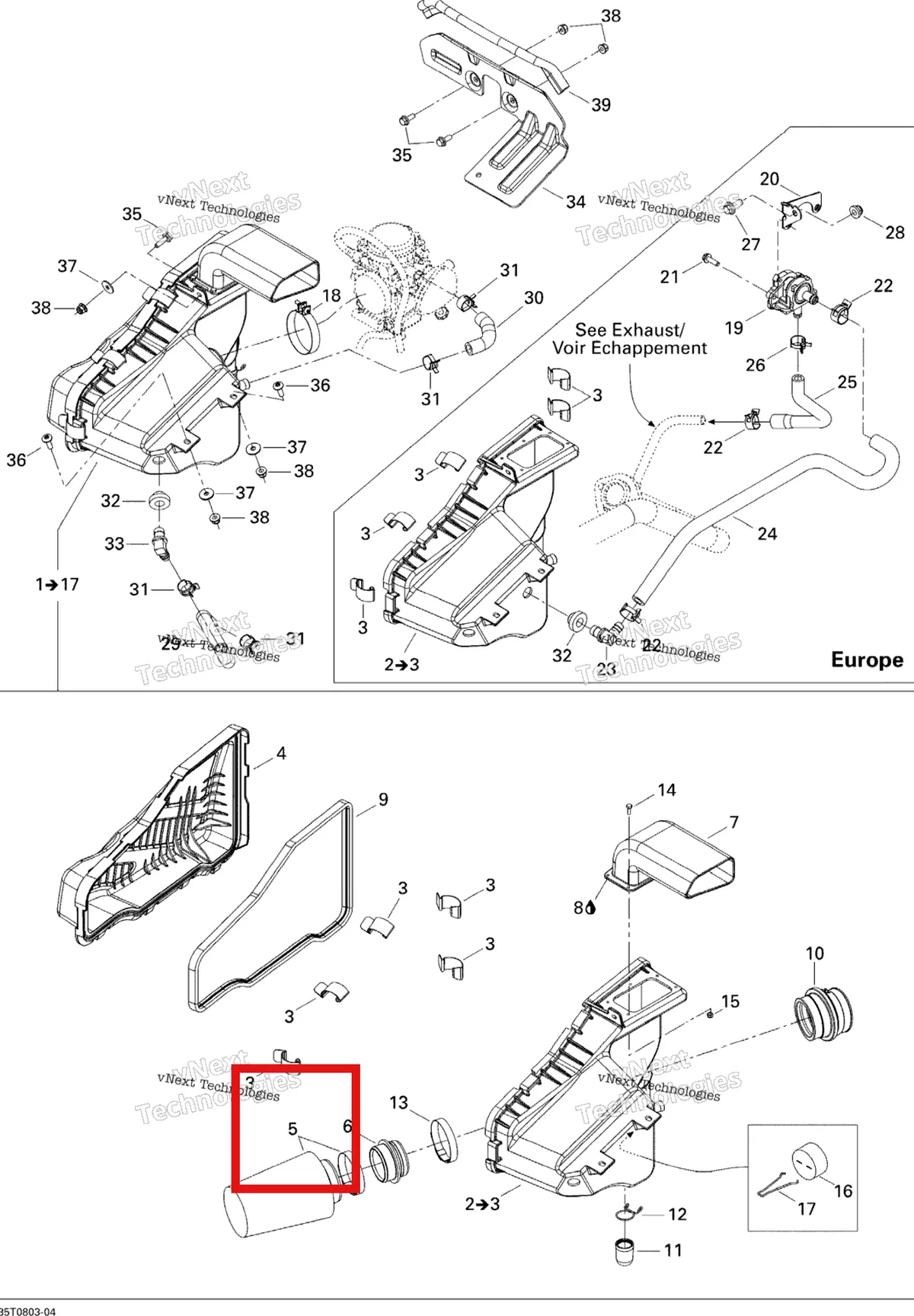 Деталь 707800120 на схеме узла 2008 Can-Am Outlander MAX 400 STD Air Intake