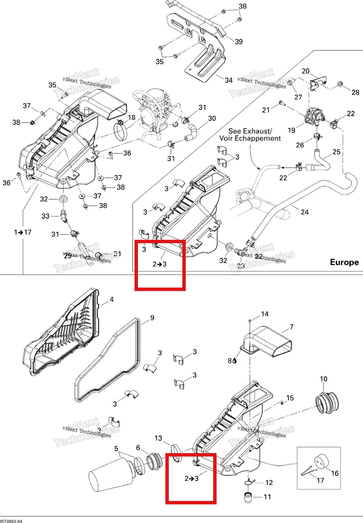 Деталь 707800210 на схеме узла 2008 Can-Am Outlander MAX 400 STD Air Intake