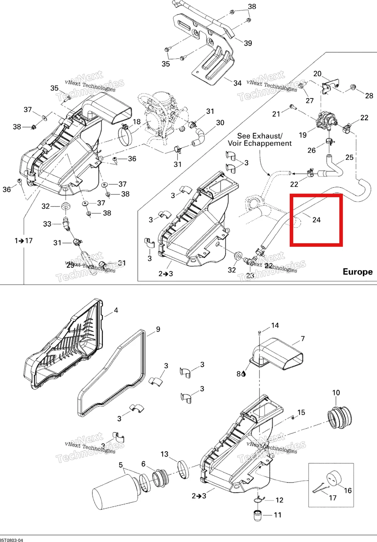 Деталь 707800219 на схеме узла 2008 Can-Am Outlander MAX 400 STD Air Intake