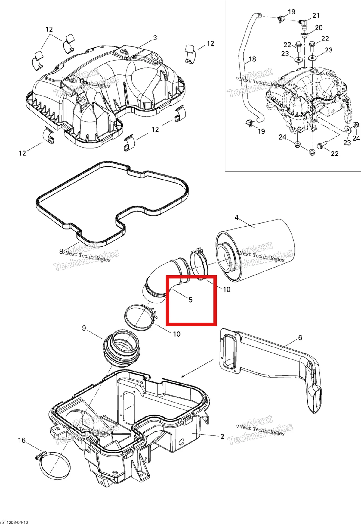 Деталь 707800270 на схеме узла 2012 Can-Am Renagade 500EFI STD Air Intake Silencer
