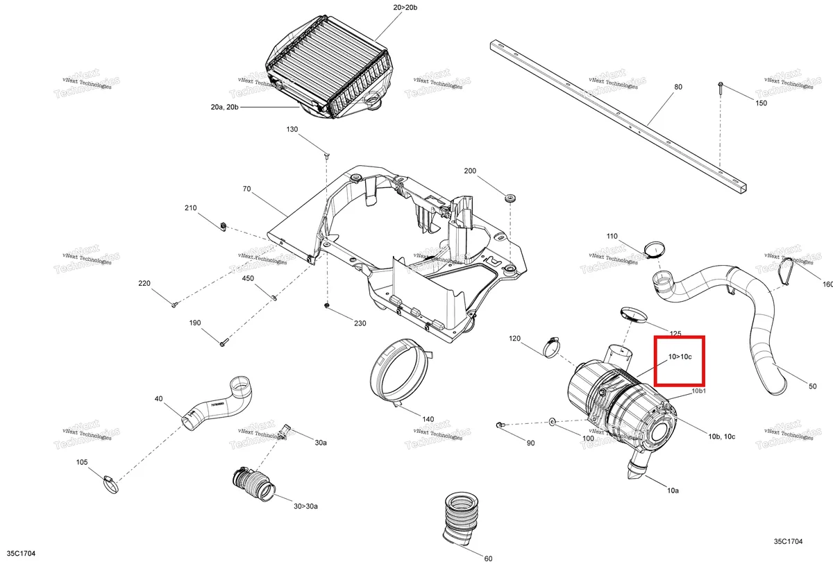 Деталь 707800667 на схеме узла 2017 Can-Am MAVERICK X3 Air Intake