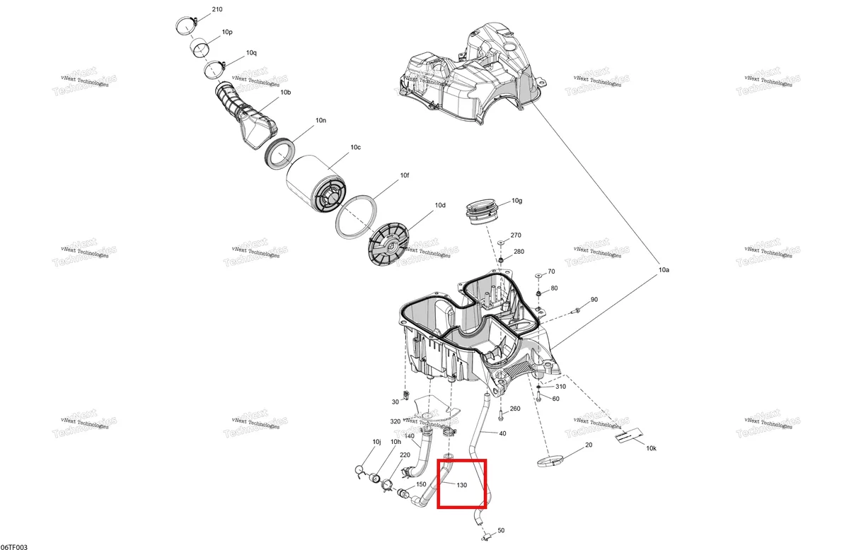 Деталь 707800671 на схеме узла 2026 Can-Am RENEGADE - 4X4 - XMR - 1000R EFI - 5UTA - Hyper Silver Engine - Air Intake