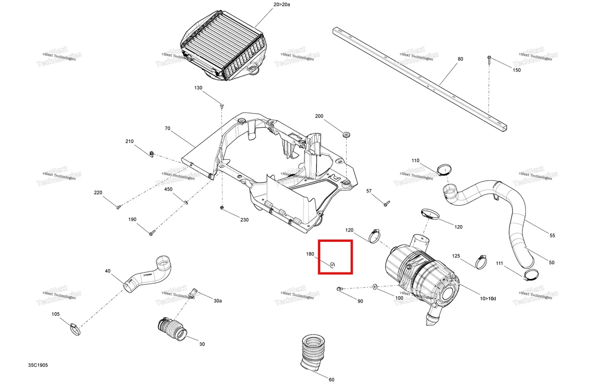 Деталь 707800691 на схеме узла 2019 Can-Am Maverick Turbo Air Intake - Turbo - Except Xmr