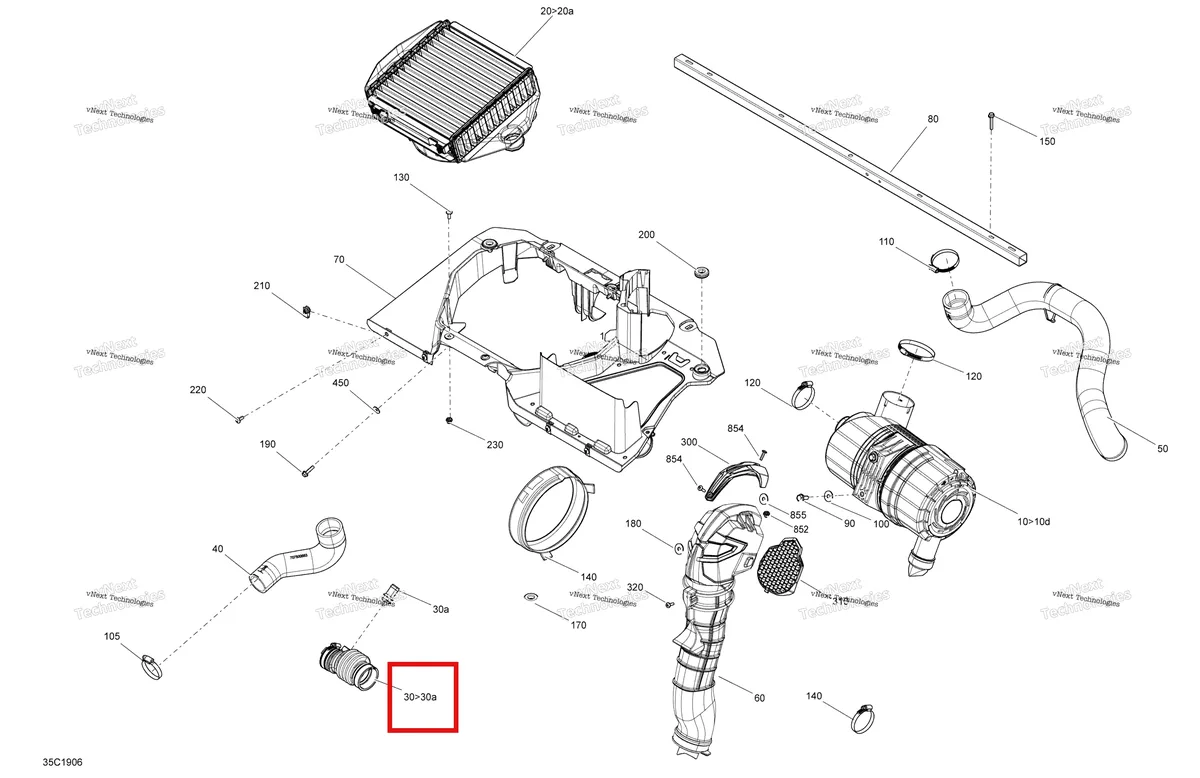 Деталь 707800693 на схеме узла 2019 Can-Am Maverick Turbo Air Intake - Turbo - Xmr