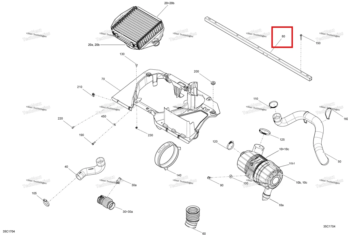 Деталь 707800702 на схеме узла 2017 Can-Am MAVERICK X3 Air Intake