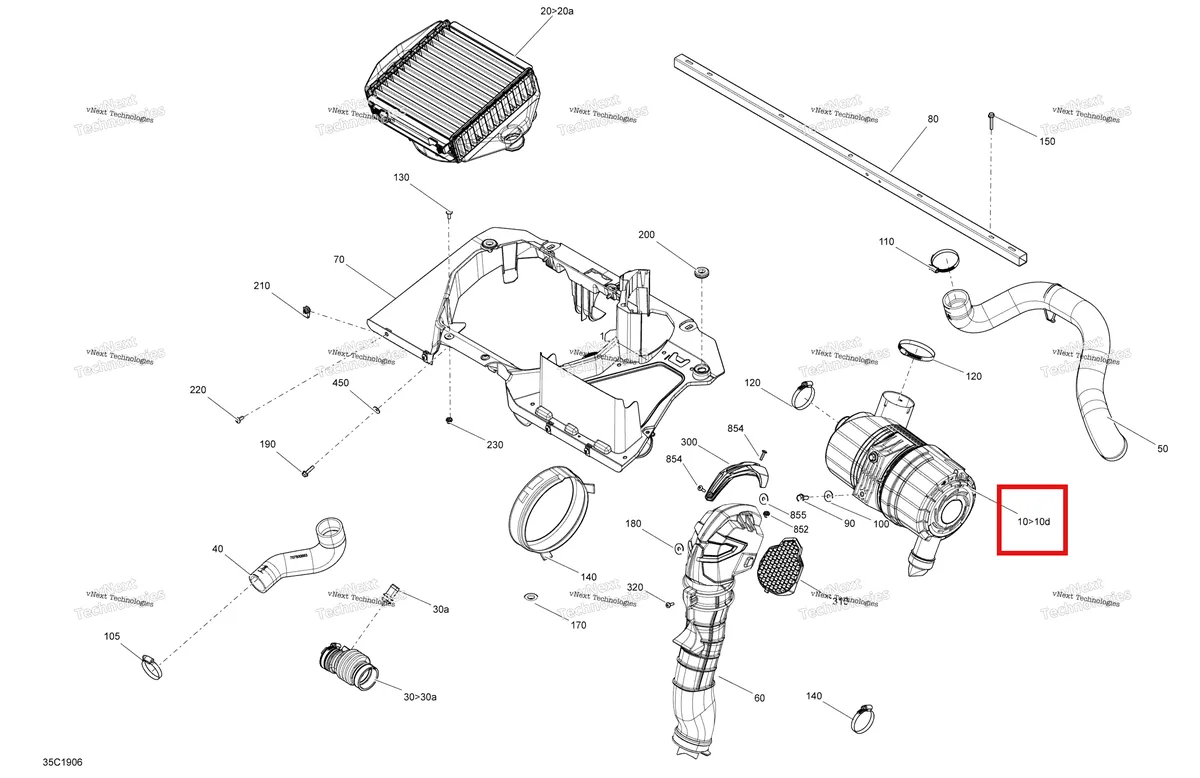 Деталь 707800780 на схеме узла 2019 Can-Am Maverick Turbo Air Intake - Turbo - Xmr