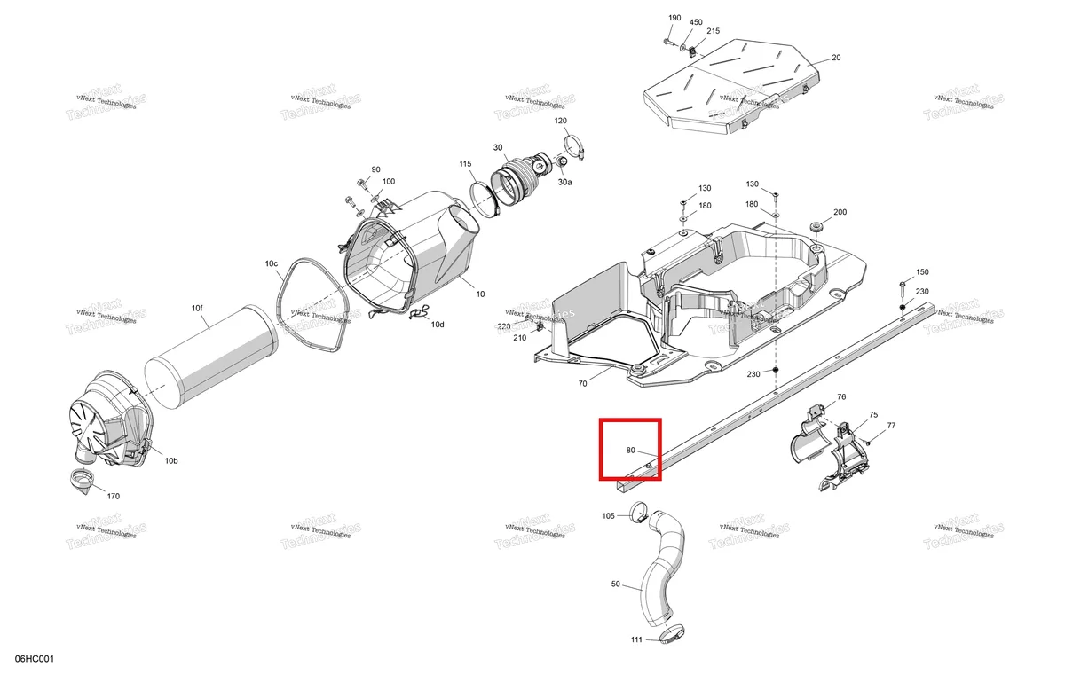 Деталь 707800785 на схеме узла 2023 Can-Am Maverick Turbo - DS Engine - Air Intake