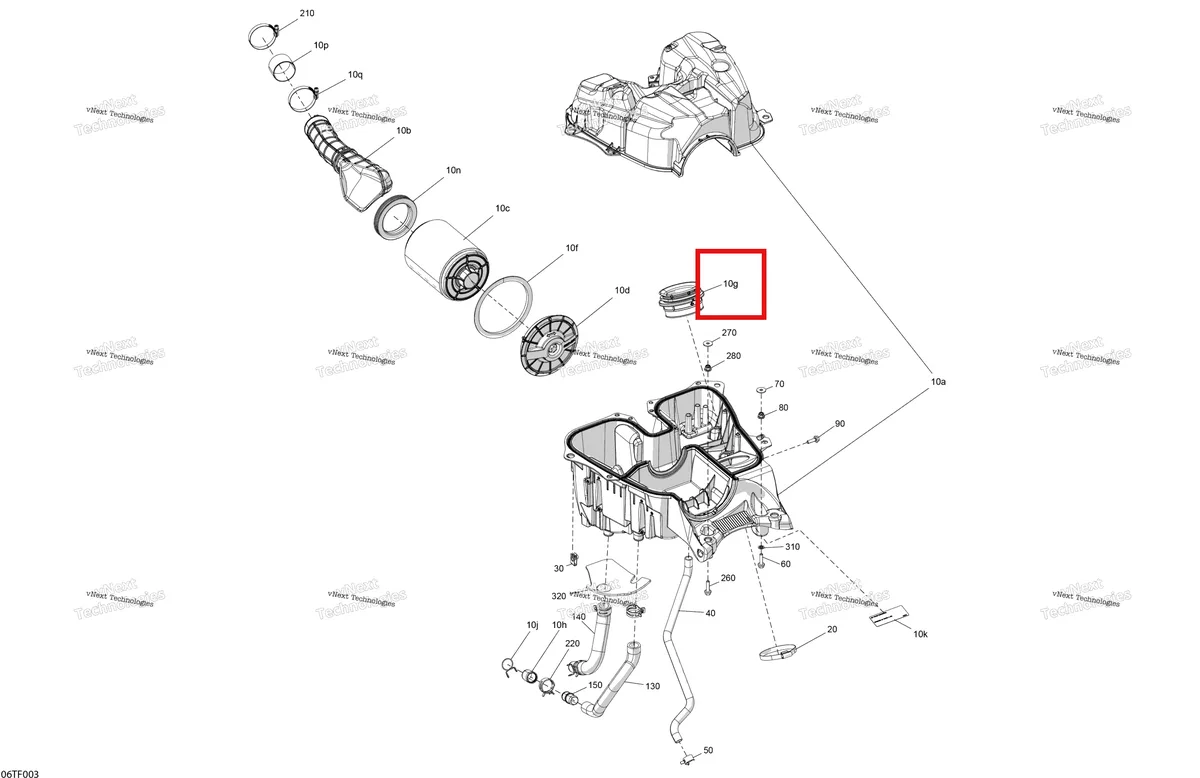 Деталь 707800804 на схеме узла 2026 Can-Am RENEGADE - 4X4 - XMR - 1000R EFI - 5UTA - Hyper Silver Engine - Air Intake