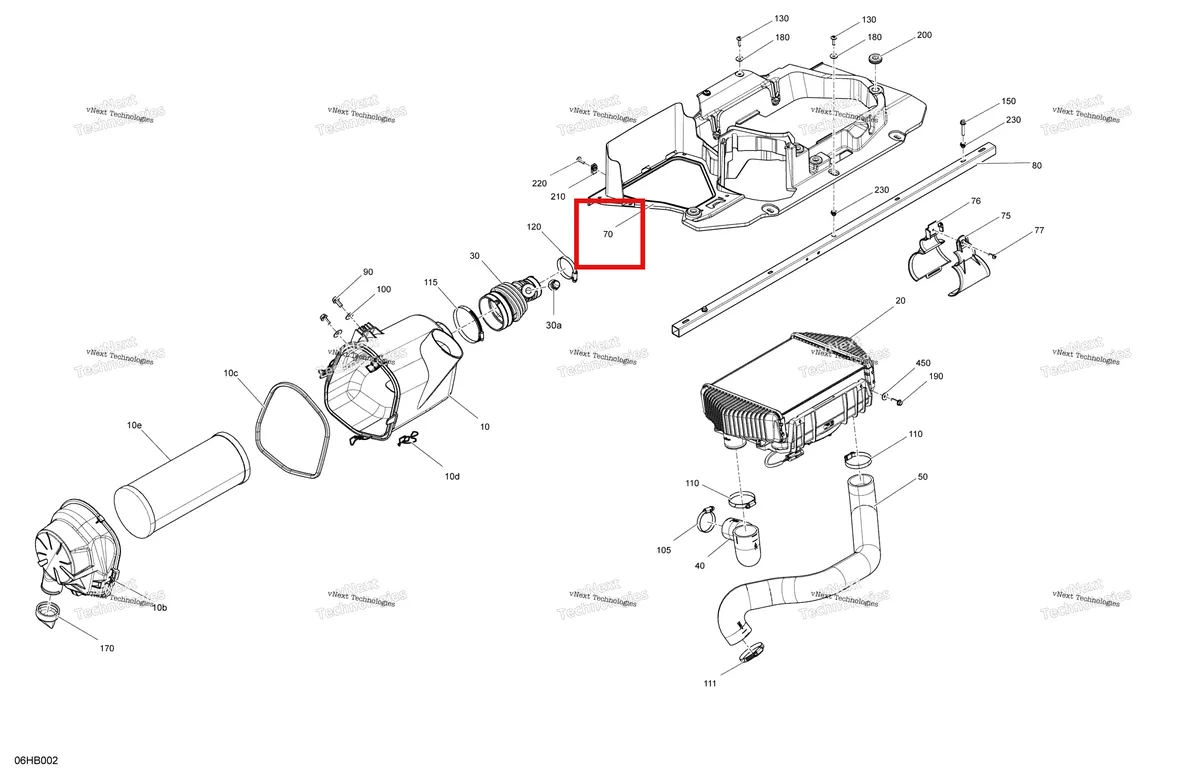 Деталь 707800819 на схеме узла 2022 Can-Am Maverick Turbo RR - XRC - CE Engine - Air Intake