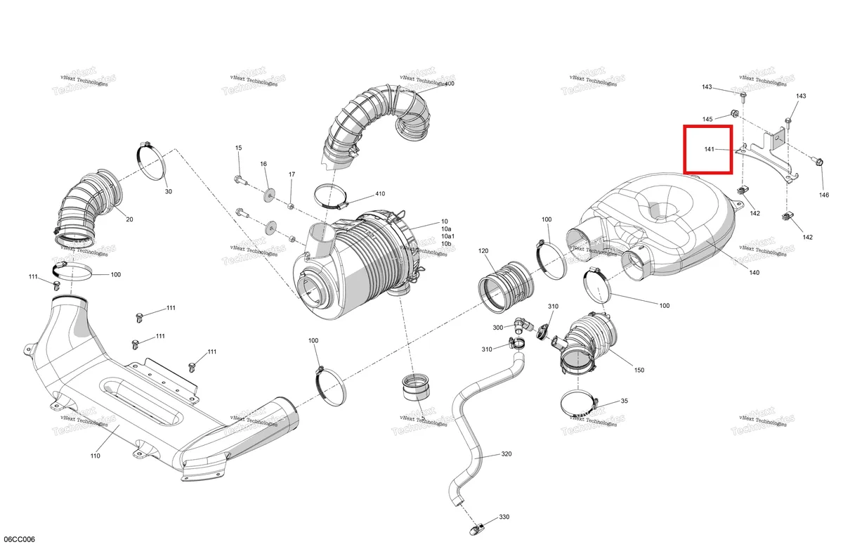 Деталь 707800940 на схеме узла 2023 Can-Am Defender PRO HD10 - DPS Engine - Air Intake - Evap