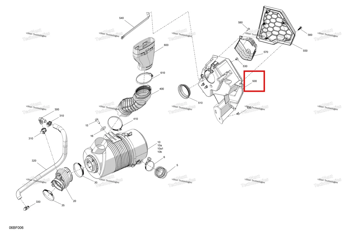 Деталь 707800982 (Воздушный Inlet коробка Can-Am Commander 1000R EFI DPS (2022) (707800982)) на схеме узла 2026 Can-Am Commander MAX - 1000R EFI - XMR - 6CTD - Dark Wildland Camo - 64