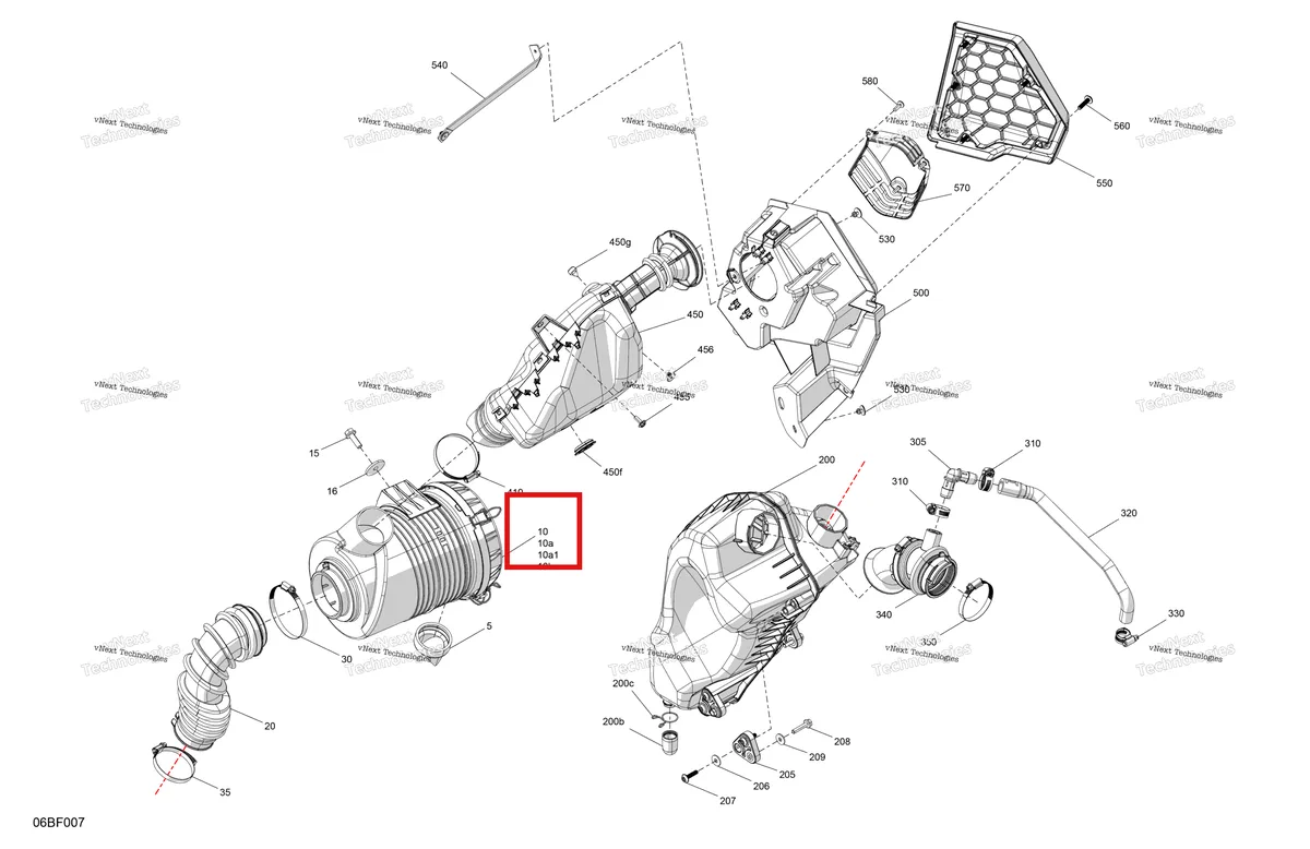 Деталь 707801033 на схеме узла 2026 Can-Am Commander MAX - 700 EFI - DPS - 6HTF - Compass Green - 60