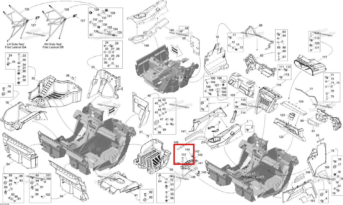 Деталь 707900037 на схеме узла 2011 Can-Am Commander 1000 Cab Interior