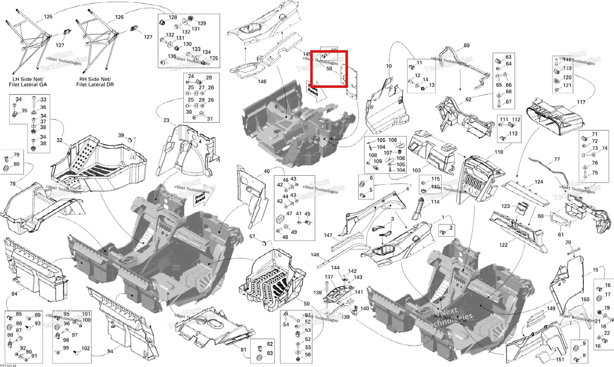 Деталь 707900039 на схеме узла 2011 Can-Am Commander 1000 Cab Interior