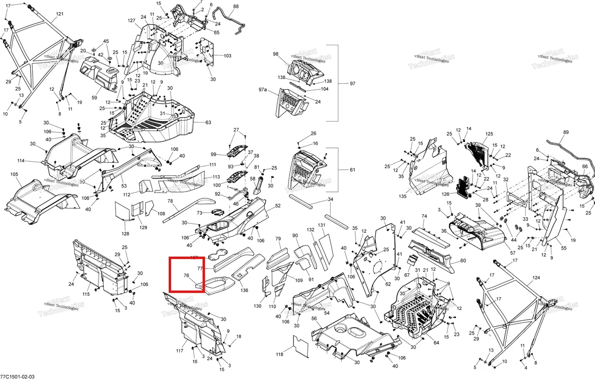 Деталь 707900042 на схеме узла 2015 Can-Am COMMMANDER 1000_LTD Cab Interior