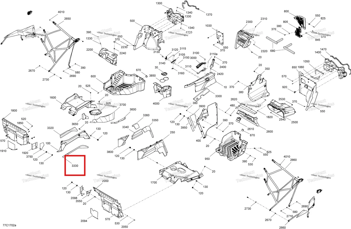 Деталь 707900044 на схеме узла 2017 Can-Am Maverick Cab Interior - Except Package Xmr