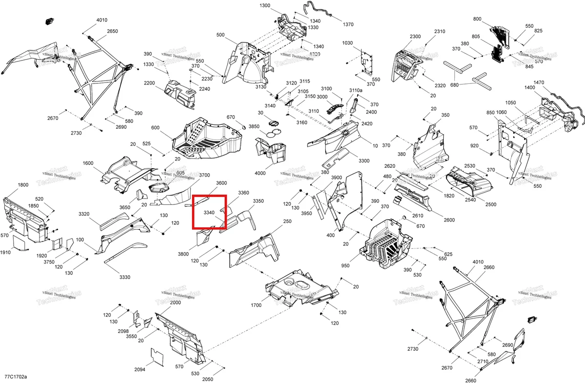 Деталь 707900045 на схеме узла 2017 Can-Am Maverick Cab Interior - Except Package Xmr