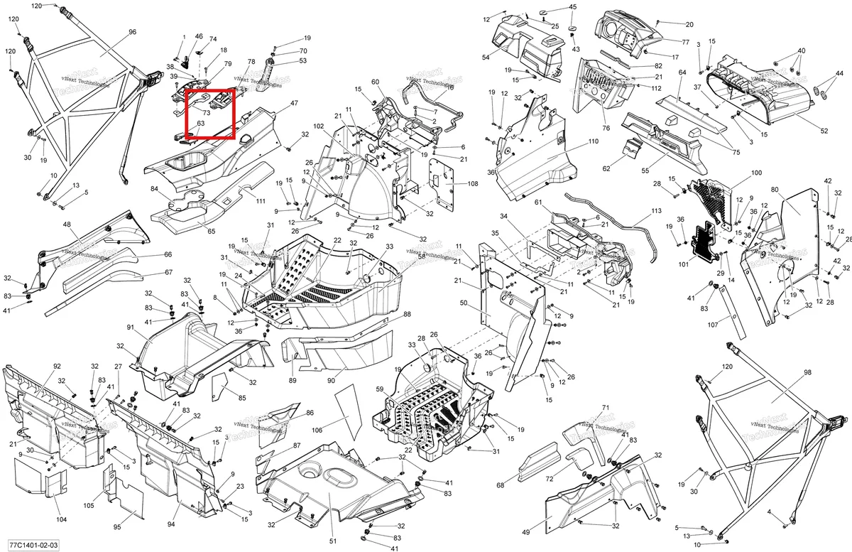 Деталь 707900058 на схеме узла 2014 Can-Am COMMANDER 1000 STD, DPS, XT, XT-P Cab Interior