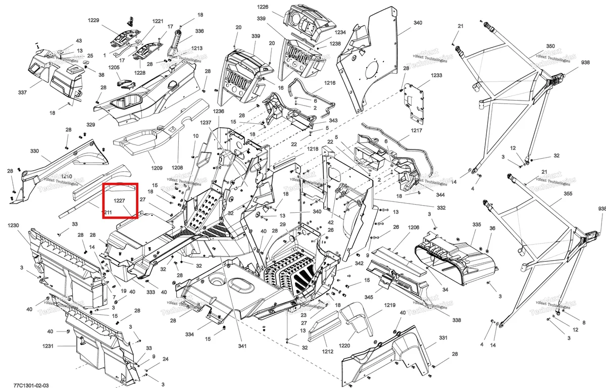 Деталь 707900069 на схеме узла 2013 Can-Am COMMANDER LTD 1000 Cab Interior