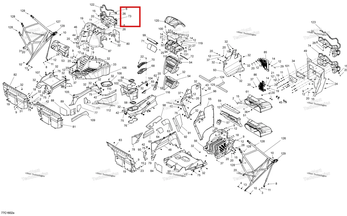 Деталь 707900113 на схеме узла 2016 Can-Am Maverick - Maverick MAX Cab Interior