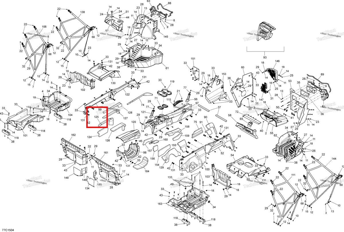 Деталь 707900117 на схеме узла 2015 Can-Am COMMANDER MAX 1000_DPS_XT Cab Interior