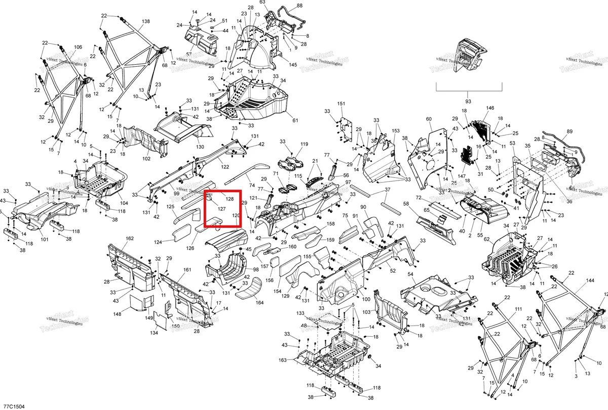 Деталь 707900119 на схеме узла 2015 Can-Am COMMANDER MAX 1000_DPS_XT Cab Interior