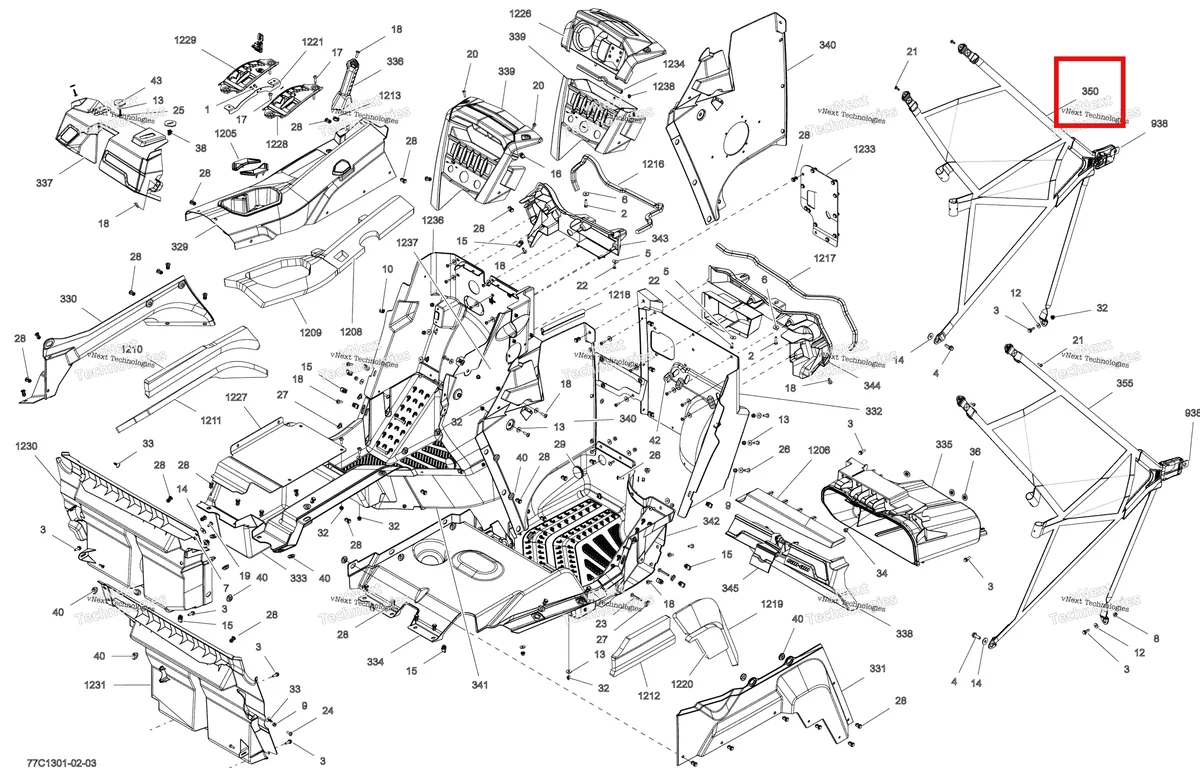 Деталь 707900127 на схеме узла 2013 Can-Am COMMANDER LTD 1000 Cab Interior